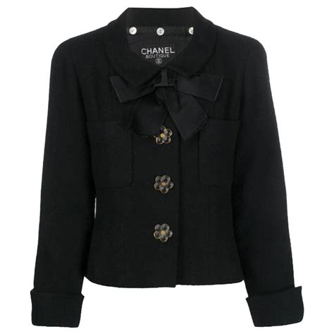 chanel black velvet jacket|Chanel black and white jacket.